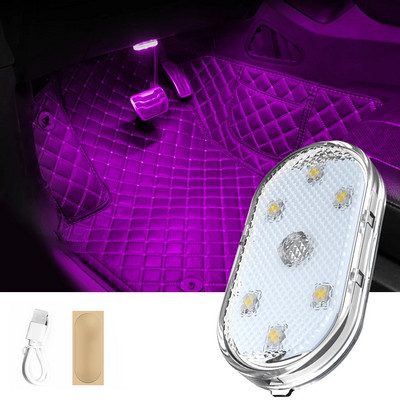 Auto valgustus multifunktsionaalne lugemislamp led atmosfääri lamp auto puutetundlik usb laadimine auto katuse avariilamp