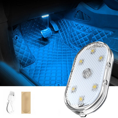 Auto valgustus multifunktsionaalne lugemislamp led atmosfääri lamp auto puutetundlik usb laadimine auto katuse avariilamp