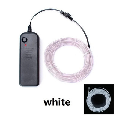 1m 3m 5m világító EL drót neon kábel karácsonyi táncpartihoz barkács jelmezek többszínű világító fény AA elemes lámpa LED szalag