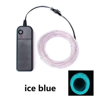 1m 3m 5m világító EL drót neon kábel karácsonyi táncpartihoz barkács jelmezek többszínű világító fény AA elemes lámpa LED szalag