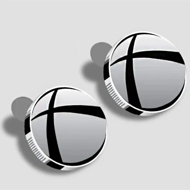 2 gab. Piesūceknis Auto izliekts aklās zonas spogulis HD 360 grādu platleņķis, regulējams atpakaļskata papildu papildu apaļais spogulis