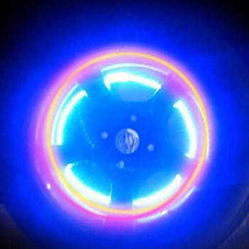 2/4 БР. Автоматични LED светлини Мотоциклетни светлини за велосипеди Капаци на вентили за гуми Декоративни светлини Капаци на вентили за гуми Светкавични светлини Неонови светлини