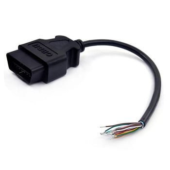 1 бр./лот 30CM 16-щифтов адаптер за инструмент за диагностичен интерфейс на автомобила OBD 2 женски конектор към удължител OBD 2 отварящ OBD автомобилен кабел