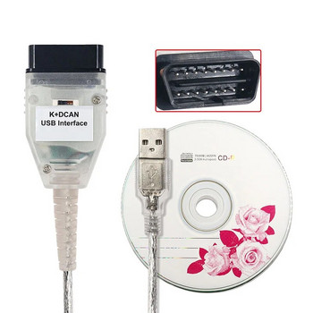 Най-доброто за BMW INPA K DCAN превключвател K+DCAN в pa OBD2 кабел за диагностика USB интерфейс 20-пинов кабел OBD2 диагностичен скенер FT232RL