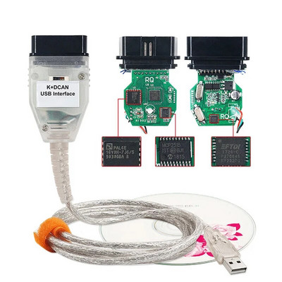 Vislabākais BMW INPA K DCAN slēdzis K+DCAN pa OBD2 diagnostikas kabelis USB interfeiss 20 kontaktu kabelis OBD2 diagnostikas skeneris FT232RL