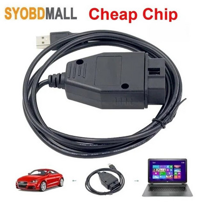 FTDI FT232RL mikroshēma OBD2 VAG ECU diagnostikas kabelis Vag Kkl 409 ISO9141 KWP2000 pārraides protokolam Pārbaudiet automašīnas kļūdas