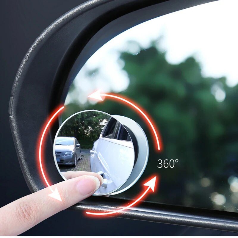 360 grādu HD aklās zonas spogulis, regulējams automašīnas atpakaļskata, izliekts spogulis automašīnas atpakaļgaitas platleņķa transportlīdzekļu novietošanai bezmalu spoguļiem