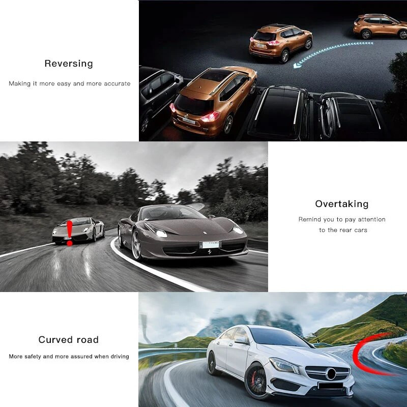 360 grādu HD aklās zonas spogulis, regulējams automašīnas atpakaļskata, izliekts spogulis automašīnas atpakaļgaitas platleņķa transportlīdzekļu novietošanai bezmalu spoguļiem