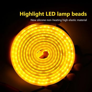 LED капак на автомобила Atmosphere Lght Strip Водоустойчиво автоматично осветление за външна декорация Декоративни фарове Околна лампа 12V Универсална