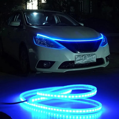 LED капак на автомобила Atmosphere Lght Strip Водоустойчиво автоматично осветление за външна декорация Декоративни фарове Околна лампа 12V Универсална
