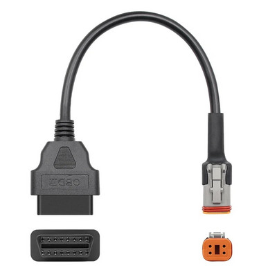 Bezmaksas piegāde OBDII 4 līdz 16 kontaktu OBD adapteri Motociklu diagnostikas kabelis OBD2 pagarinājuma savienotājs Harley Motorbikes 4 kontaktu kabelis
