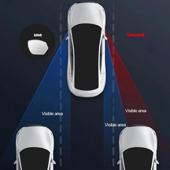 360-градусово HD огледало за мъртва точка, регулируемо, 2 бр. изпъкнало огледало за обратно виждане на автомобил за заден ход, широкоъгълно огледало за паркиране на превозни средства без рамка