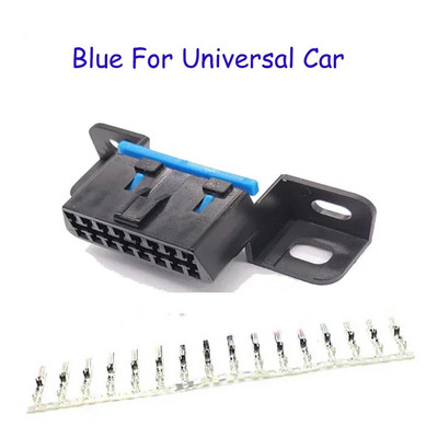 OBD spraudnis + terminālis + ievietojiet OBD OBD2 sieviešu savienotāju J1962f spraudnis OBD 2 16 PIN ar termināli, kas piemērots Audi/BMW/Honda/Toyota