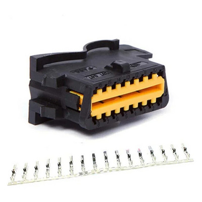 OBD spraudnis + terminālis + ievietojiet OBD OBD2 sieviešu savienotāju J1962f spraudnis OBD 2 16 PIN ar termināli, kas piemērots Audi/BMW/Honda/Toyota
