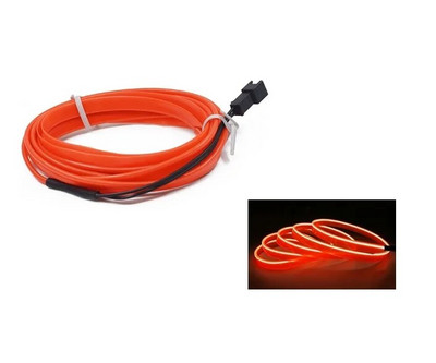 Auto salongi atmosfääri valgustus LED-riba 5 V DIY painduv EL külma valguse toru juhtmestik USB lüliti Auto Decoration Ambient punane