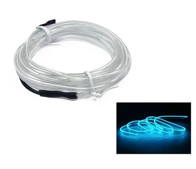 Auto salongi atmosfääri valgustus LED-riba 5 V DIY painduv EL külma valguse toru juhtmestik USB lüliti Auto Decoration Ambient punane
