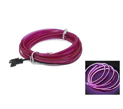 Auto salongi atmosfääri valgustus LED-riba 5 V DIY painduv EL külma valguse toru juhtmestik USB lüliti Auto Decoration Ambient punane