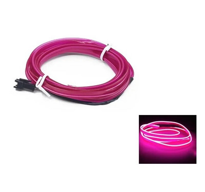 Auto salongi atmosfääri valgustus LED-riba 5 V DIY painduv EL külma valguse toru juhtmestik USB lüliti Auto Decoration Ambient punane