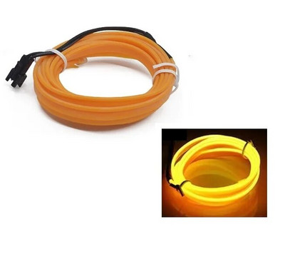 Auto salongi atmosfääri valgustus LED-riba 5 V DIY painduv EL külma valguse toru juhtmestik USB lüliti Auto Decoration Ambient punane
