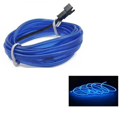 Auto salongi atmosfääri valgustus LED-riba 5 V DIY painduv EL külma valguse toru juhtmestik USB lüliti Auto Decoration Ambient punane