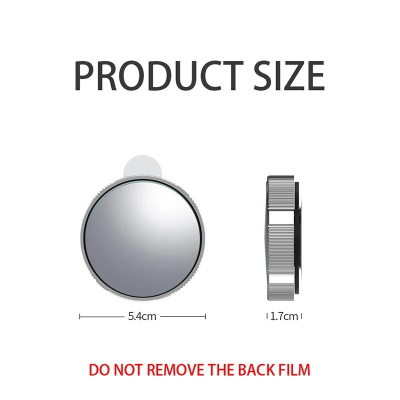 2 gab. Piesūceknis Auto izliekts aklās zonas spogulis HD 360 grādu platleņķis, regulējams atpakaļskata papildu papildu apaļais spogulis