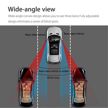 360-градусово залепване на огледало за мъртва точка Паркиране на заден ход на кола Широкоъгълно изпъкнало огледало за обратно виждане Допълнителни авто аксесоари