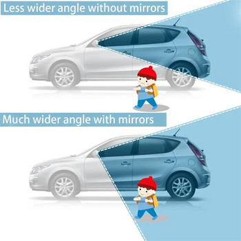 360-градусово залепване на огледало за мъртва точка Паркиране на заден ход на кола Широкоъгълно изпъкнало огледало за обратно виждане Допълнителни авто аксесоари