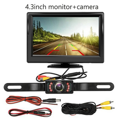 4,3 inča HD CCD auto kamera u boji Monitor IR noćni digitalni TFT LCD rezervna kamera za vožnju unatrag 2.4g bežična