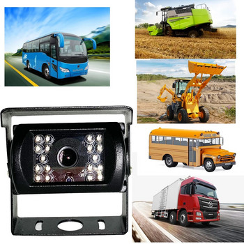 Κάμερα οπίσθιας όψης αυτοκινήτου οχήματος 12-24V για ρυμουλκούμενο λεωφορείου φορτηγού IR Night Vision Αδιάβροχη 18 IR LED Night Vision κάμερα οπισθοπορείας