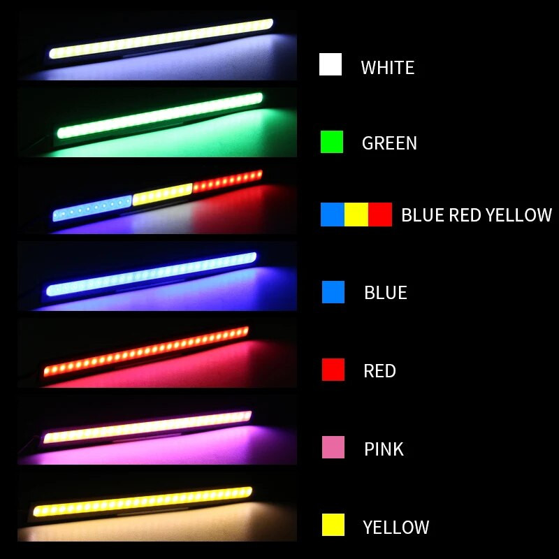 4x Universal Vehicle Led Strip 17CM COB Car Led Strip for Auto DRL Drunning Light Εξωτερικό αδιάβροχο στυλ 12V Led Bar