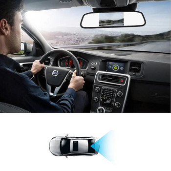 Οθόνη βίντεο αυτοκινήτου 5 ιντσών Αυτόματος καθρέφτης οπισθοπορείας Οθόνη LCD 12V-24V καθρέφτης γενικής χρήσης για εφεδρική κάμερα/μπροστινή κάμερα/αναπαραγωγή πολυμέσων