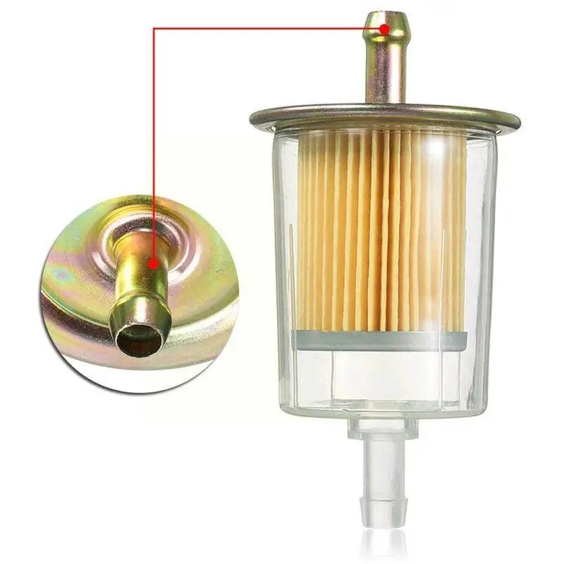 Motocikla benzīna filtra elements iekšējais gāzes benzīns degviela balta krāsa traktora piederumi līnijas caurule 3/8 filtrs L4B3