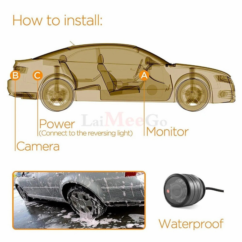 4,3 collu 5 collu automašīnas HD monitors TFT automašīnas rezerves kameras Monitors nakts redzamības automašīnas atpakaļskata monitors rezerves atpakaļgaitas kamerām