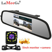 5" Car AutoMonitor LCD ekrāns 12v Universāls Truck Auto 2 RCA video kanāliem rezerves kamerai / aizmugures skatam / DVD / multivides atskaņotājam