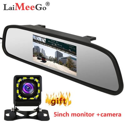 5" Car AutoMonitor LCD Screen 12v Universal for Truck Auto 2 RCA Video Channels for Backup Camera/Rear View/DVD/Media Player