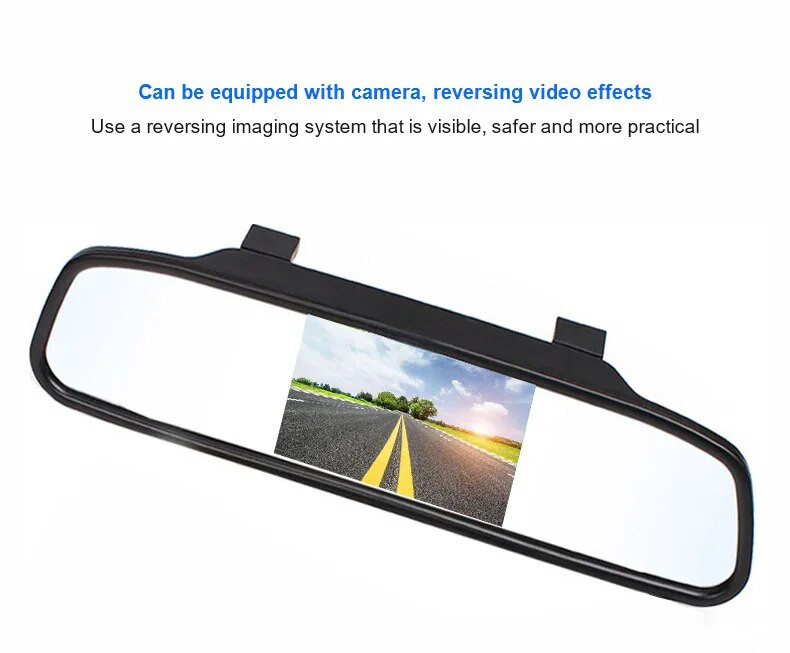 5" Car AutoMonitor LCD ekrāns 12v Universāls Truck Auto 2 RCA video kanāliem rezerves kamerai / aizmugures skatam / DVD / multivides atskaņotājam