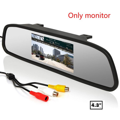Bežični dizajn automobila 4,3-inčni HD monitor s retrovizorom za automobil LCD zaslon Pomoćni zaslon za automatsko parkiranje i vožnju unatrag DC12V