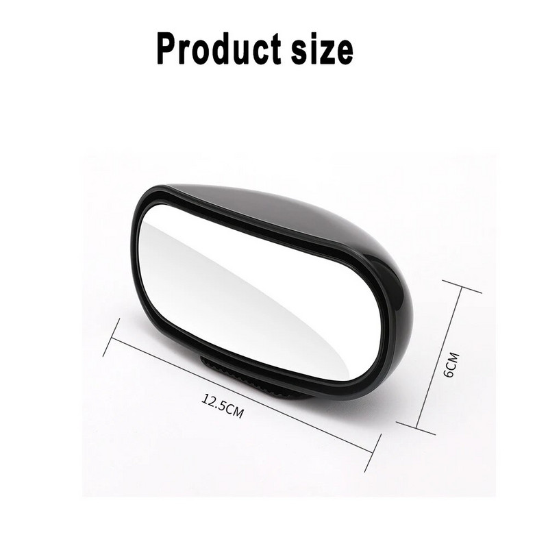 Univerzális autótükör 360°-ban állítható, széles szögben állítható oldalsó hátsó tükrök holttér Pattintható út a parkoláshoz Kiegészítő visszapillantó tükör