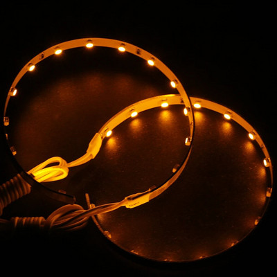 2GB/komplekts LED Demon Devil Eyes Halo gredzeni 360 grādu īpaši spilgti 2,5 3,0 collu projektora objektīvam, automašīnas motocikla priekšējiem lukturiem 12 V