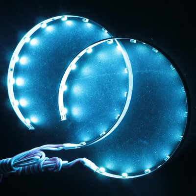 2GB/komplekts LED Demon Devil Eyes Halo gredzeni 360 grādu īpaši spilgti 2,5 3,0 collu projektora objektīvam, automašīnas motocikla priekšējiem lukturiem 12 V