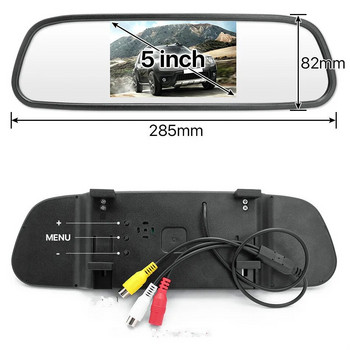 2.4g безжичен монитор за кола Огледало за обратно виждане 5-инчова система за автоматично паркиране за LED нощно виждане Резервна камера за заден ход Автомобилна камера за обратно виждане
