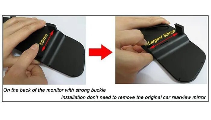 2,4g juhtmevaba automonitor, tahavaatepeegel 5-tolline automaatne parkimissüsteem LED-öise nägemise varukaamera jaoks auto tahavaatekaamera