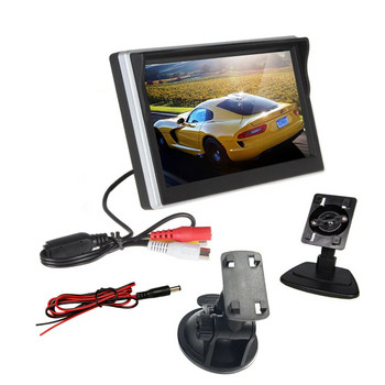 2.4g безжична 5-инчова резервна камера с висока разделителна способност Монитор TFT LCD монитор Дисплей Екран за паркиране Резервна камера за задно виждане