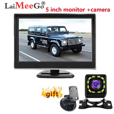 2,4 g bezvadu 5 collu augstas izšķirtspējas rezerves kameras monitors TFT LCD monitora displeja ekrāns novietošanai atpakaļskata dublēšanas kamerai