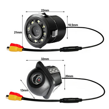 Κάμερα οπισθοπορείας αυτοκινήτου Νυχτερινή όραση με όπισθεν Κάμερα αυτοκινήτου στάθμευσης IP68 Αδιάβροχη οθόνη CCD LED Auto Backup 170 μοιρών Εικόνα HD