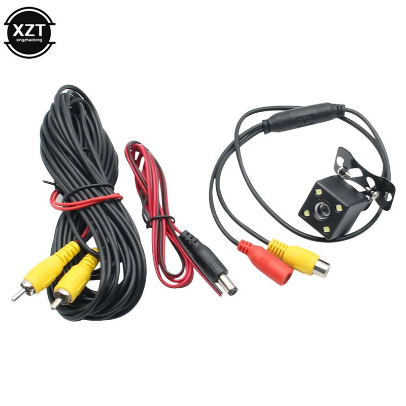 JAUNA Platleņķa HD automašīnas atpakaļskata kamera Aizmugures skata video transportlīdzekļa kamera Rezerves atpakaļgaitas kamera 12 LED nakts redzamības parkošanās kamera