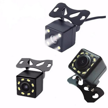 Ευρυγώνια κάμερα οπισθοπορείας αυτοκινήτου HD οπίσθια όψη Βίντεο κάμερα οχήματος Εφεδρική κάμερα οπισθοπορείας 12 LED Κάμερα στάθμευσης νυχτερινής όρασης