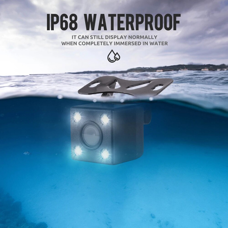 MJDOUD automobilio galinio vaizdo kamera su 4,3 colio monitoriumi transporto priemonės statymui LED HD atbulinės eigos kameros LCD ekranas USB Lengvas montavimas