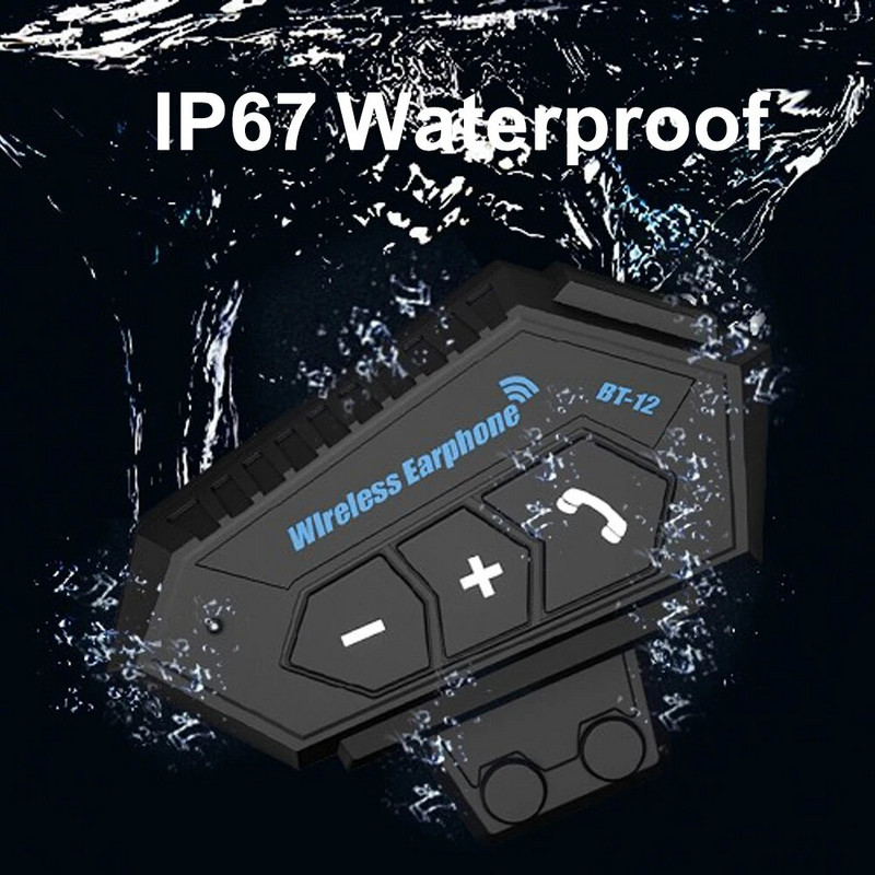 Klasszikus akciós BT5.0 Bluetooth sisak fejhallgató motorkerékpár vezeték nélküli zenei kiegészítők vízálló fejhallgató motoros fülhallgató ZY12