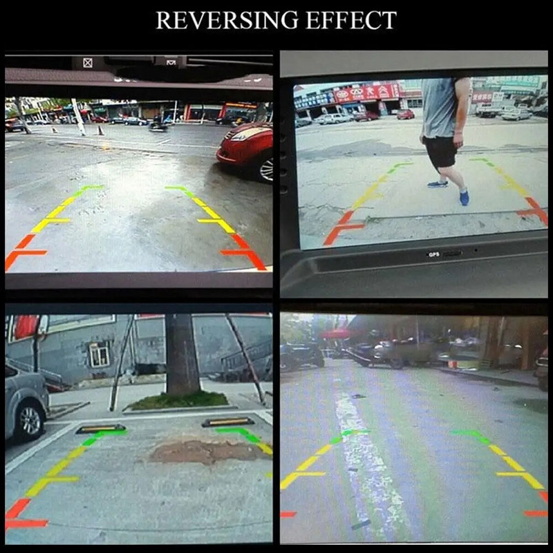Autó tolatókamera 170 fokos halszem lencse Starlight Night Vision HD jármű tolató parkoló kamera vízálló autós kamera